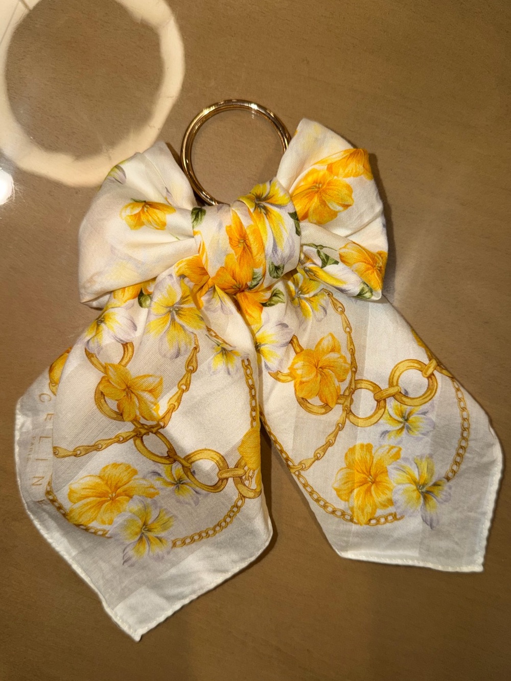 Celine Silk & Cotton Bow charm